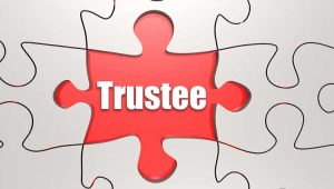 A picture of the word "trustee" as a jigsaw puzzle piece, to illustrate a blog explaining the difference between a trustor and a trustee.