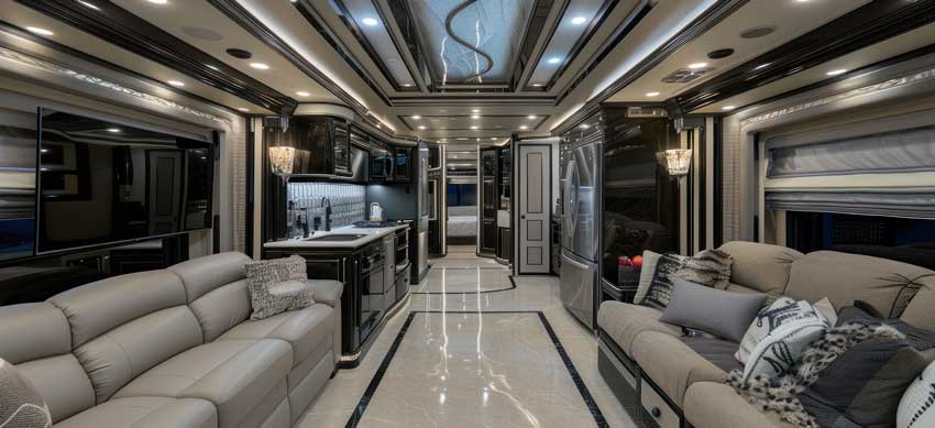 Luxury Motor Coach Interior