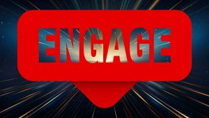 Red sign that spells out engage — for a planned giving seminar